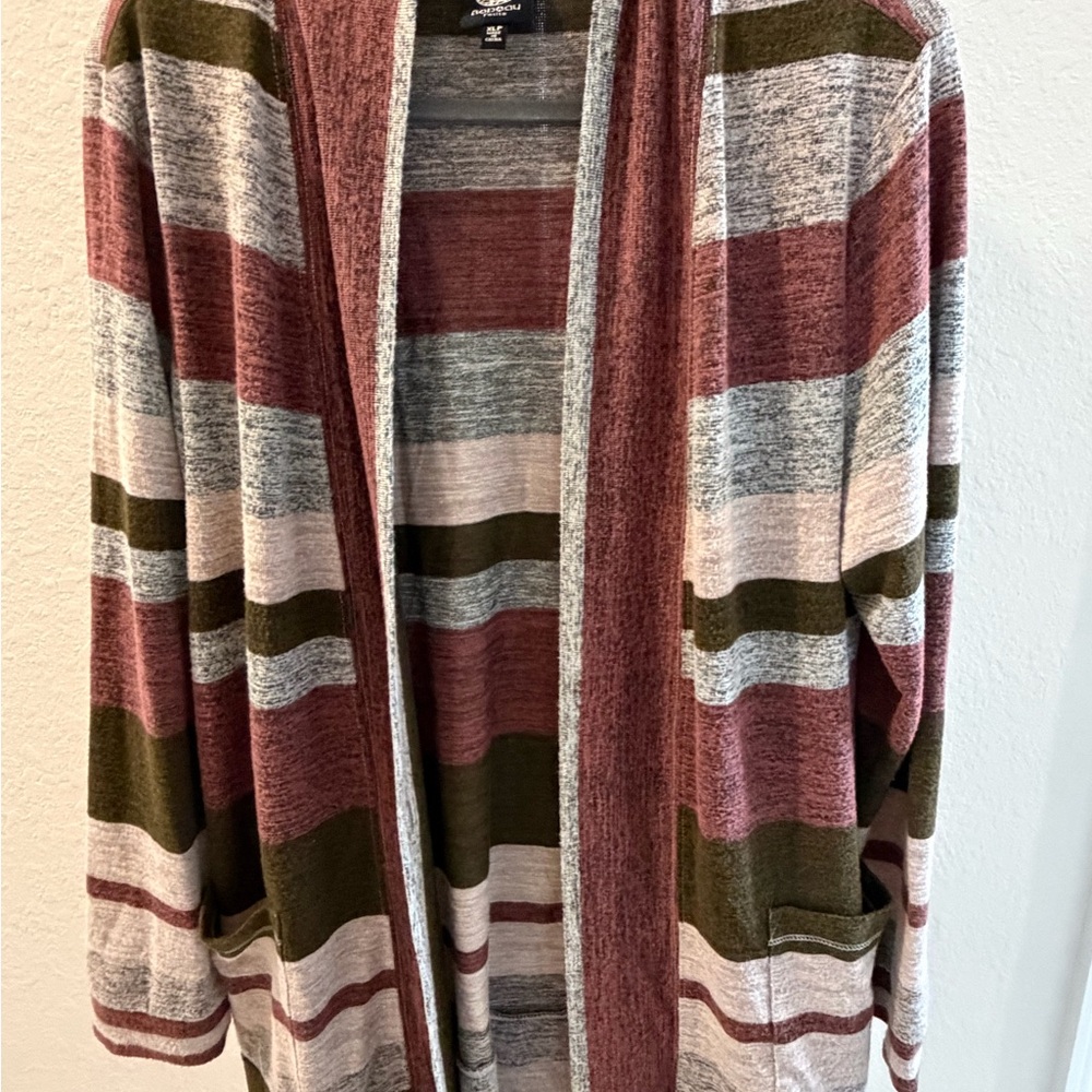 Bobeau Multicolor Knit Cardigan